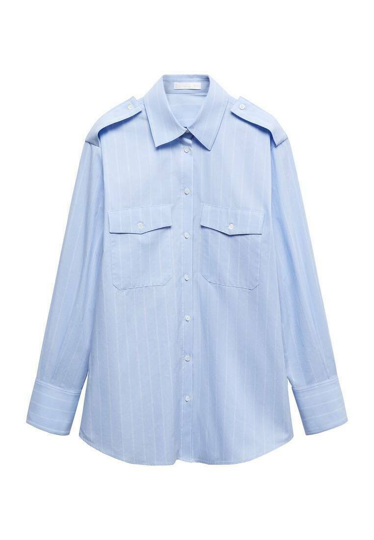 Mango Overhemdblouse donkerblauw Mango Overhemdblouse donkerblauw