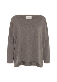 TILA - Striktrøje - dark mink melange