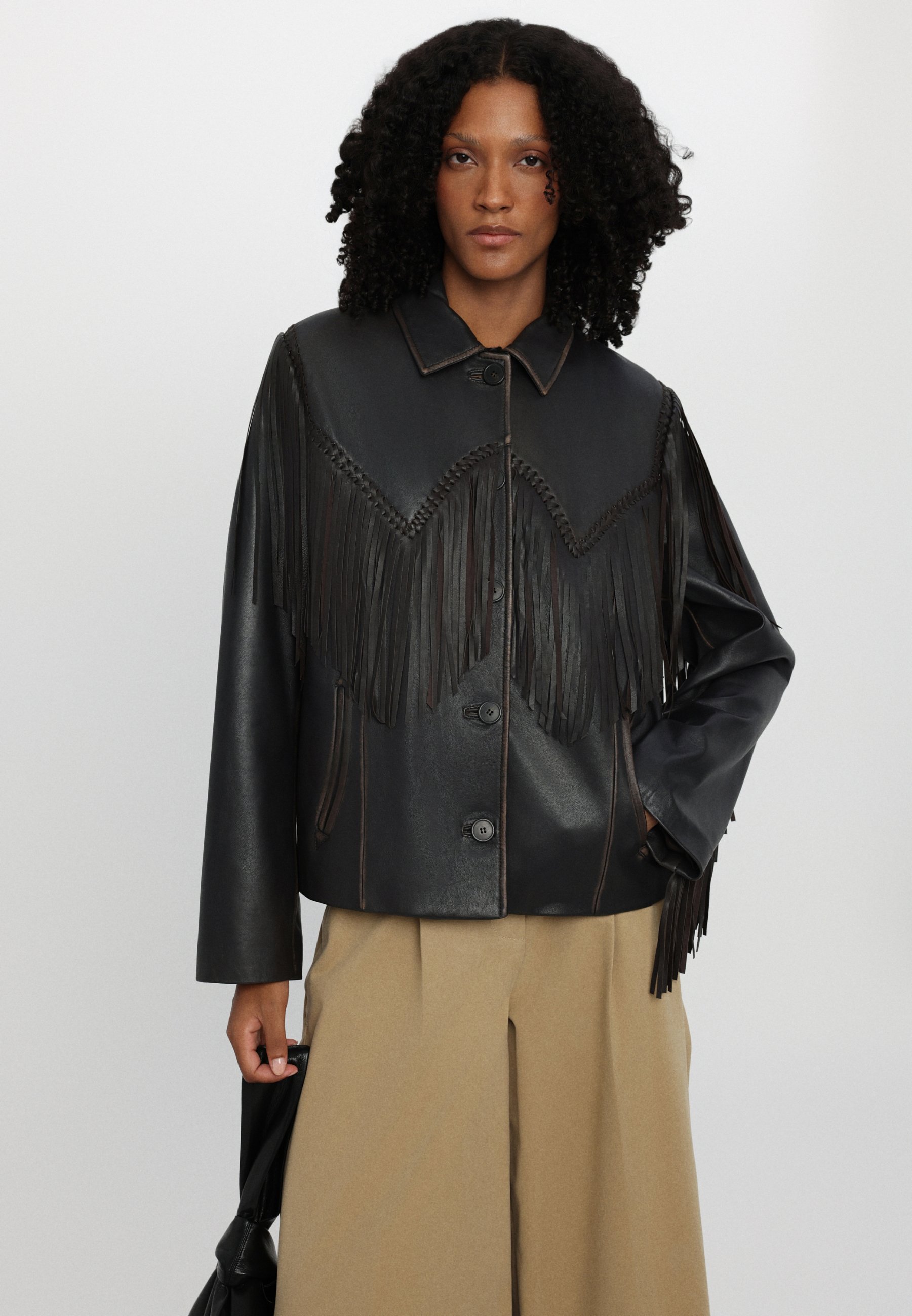 Weekend Max Mara LUCY HALE ERACLE - Leather jacket - testa moro