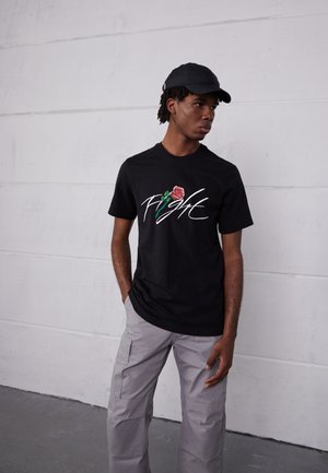 BRAND SORRY CREW - Triko s potiskem - black