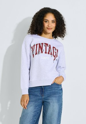 Grain de Malice, SWEAT IMPRIMÉ VINTAGE CAMPUS - Sudadera - gris clair