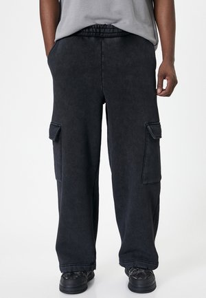 Koton OVERSIZE - Cargobukser - black