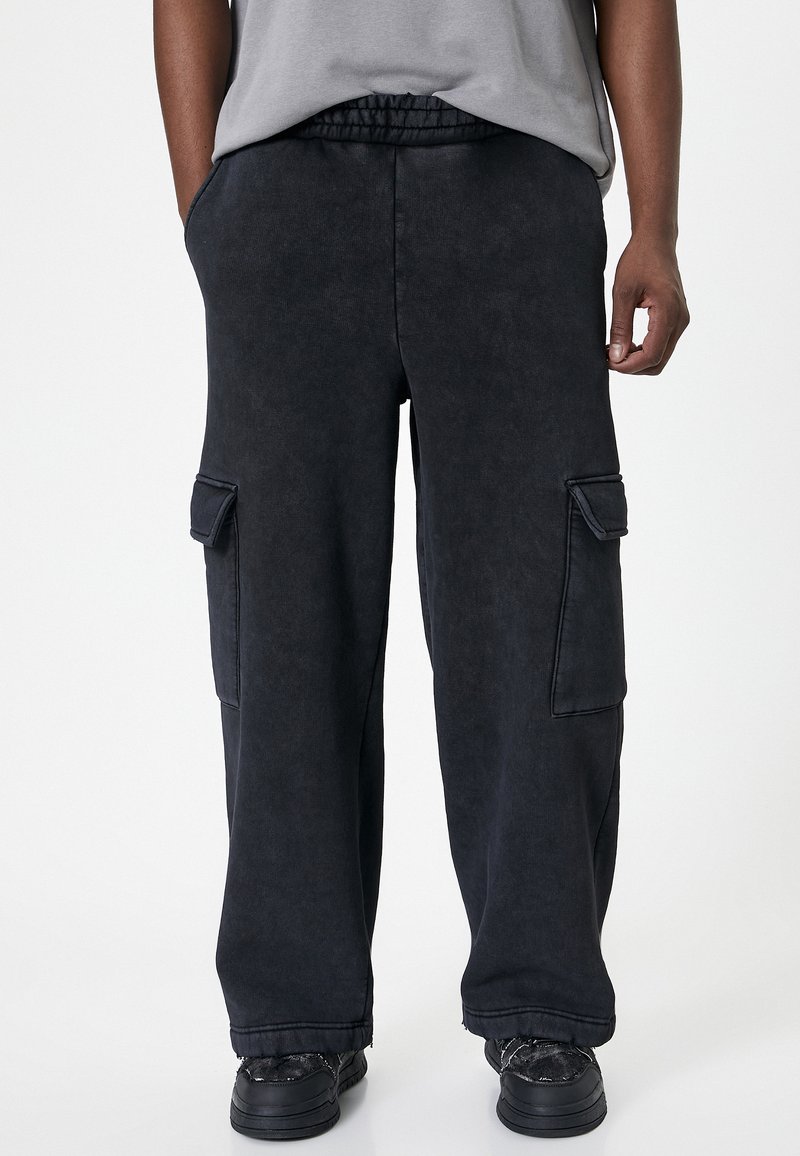 Koton OVERSIZE - Cargobukser - black