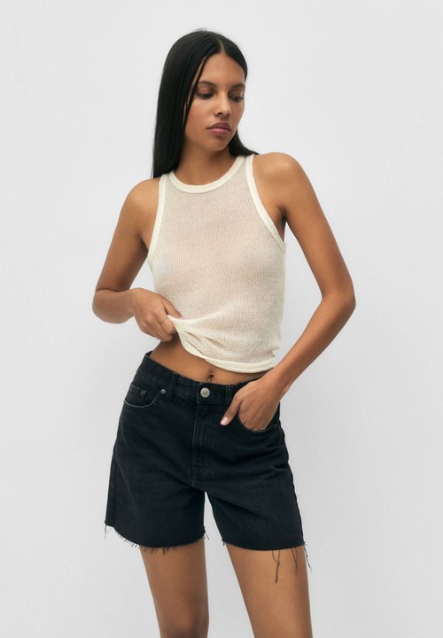 Trendyol Jeans Donna 90 Gamba Larga, Nero, 72
