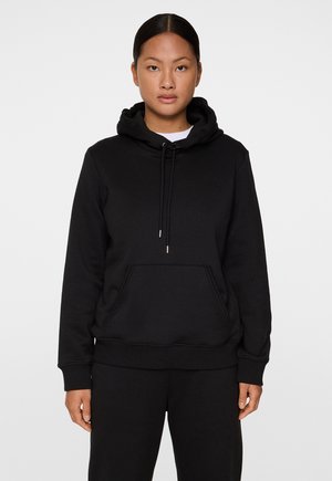 ALPHA - Felpa con cappuccio - black