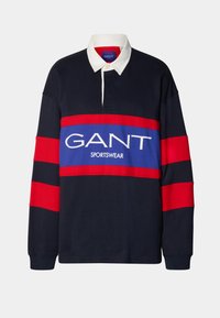 EXCLUSIVE HERITAGE 2.0 COLOUR BLOCK HEAVY RUGGER - Poloshirt - evening blue