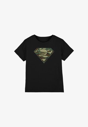 DC COMICS - SUPERMAN, SUPERMAN CAMO LOGO UNISESX - Print T-shirt - black