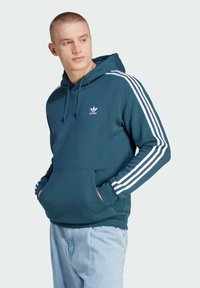 adidas Originals 3-STRIPES  - Džemperis su gobtuvu - arctic night