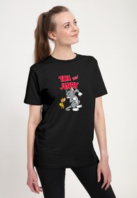 Henry Tiger TOM AND JERRY CHEESE GRAPHIC - T-shirt con stampa - black