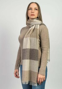 Dalle Piane Cashmere CHECKED - Sjal / Tørklæder - visone