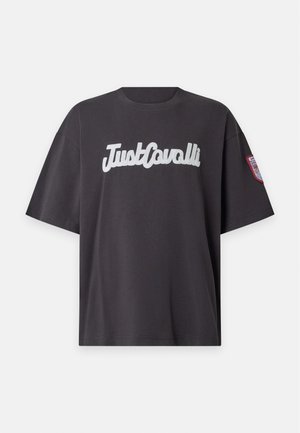 Just Cavalli, BLOGO EMBROIDERY - Тениска с щампа - black
