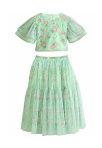Next - REGULAR FIT - LEHENGA SET   - Maxi skirt - green floral Thumbnail Image 1