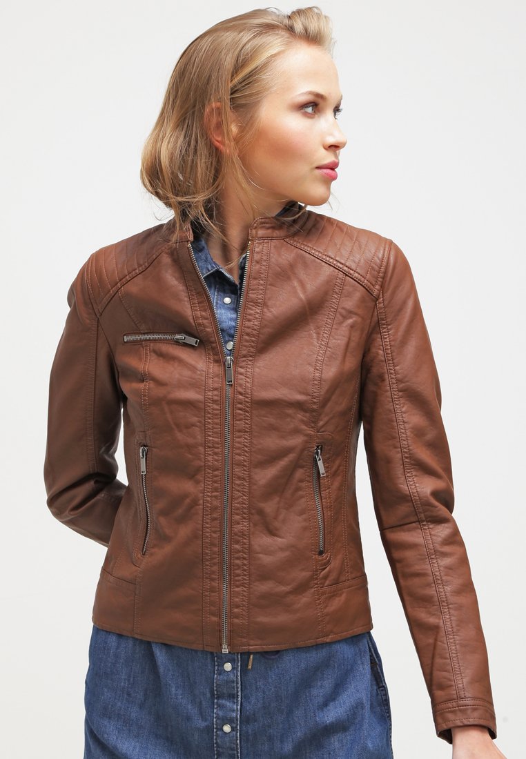Even&Odd Kunstlederjacke - cognac