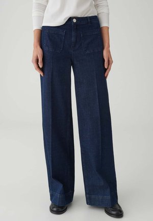 PALAZZO MID-RISE - Jean flare - dark replay blue