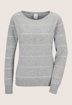 MADELEINE, Strickpullover - silver grey   wool white   melange