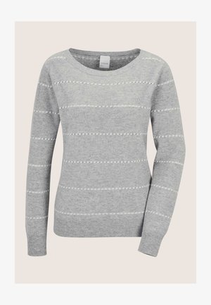 MADELEINE, Pullover - silver grey wool white melange