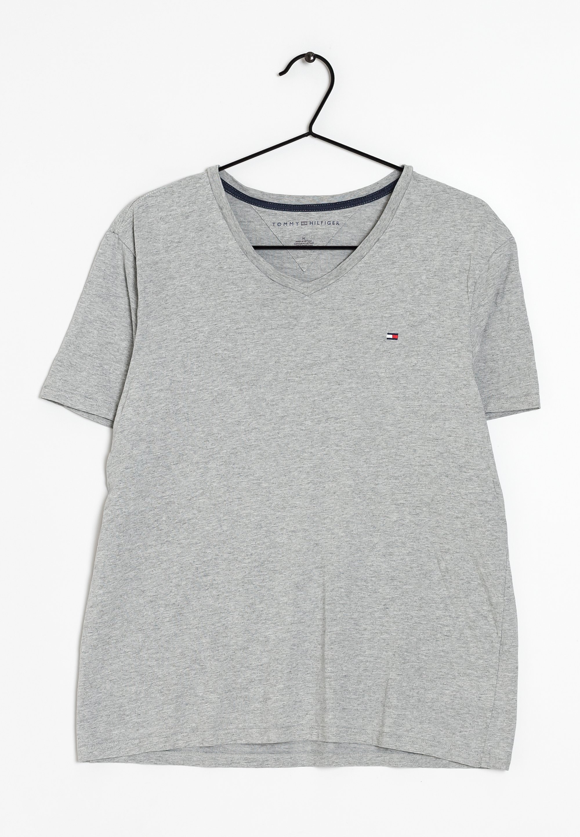 Tommy hilfiger logo t shirt grey Clearance