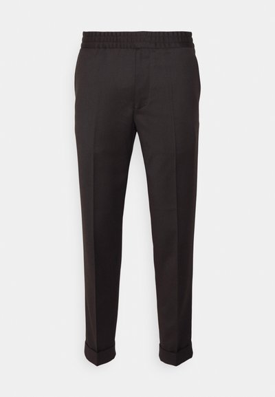Filippa K TERRY CROPPED TROUSER - Püksid - dark brown