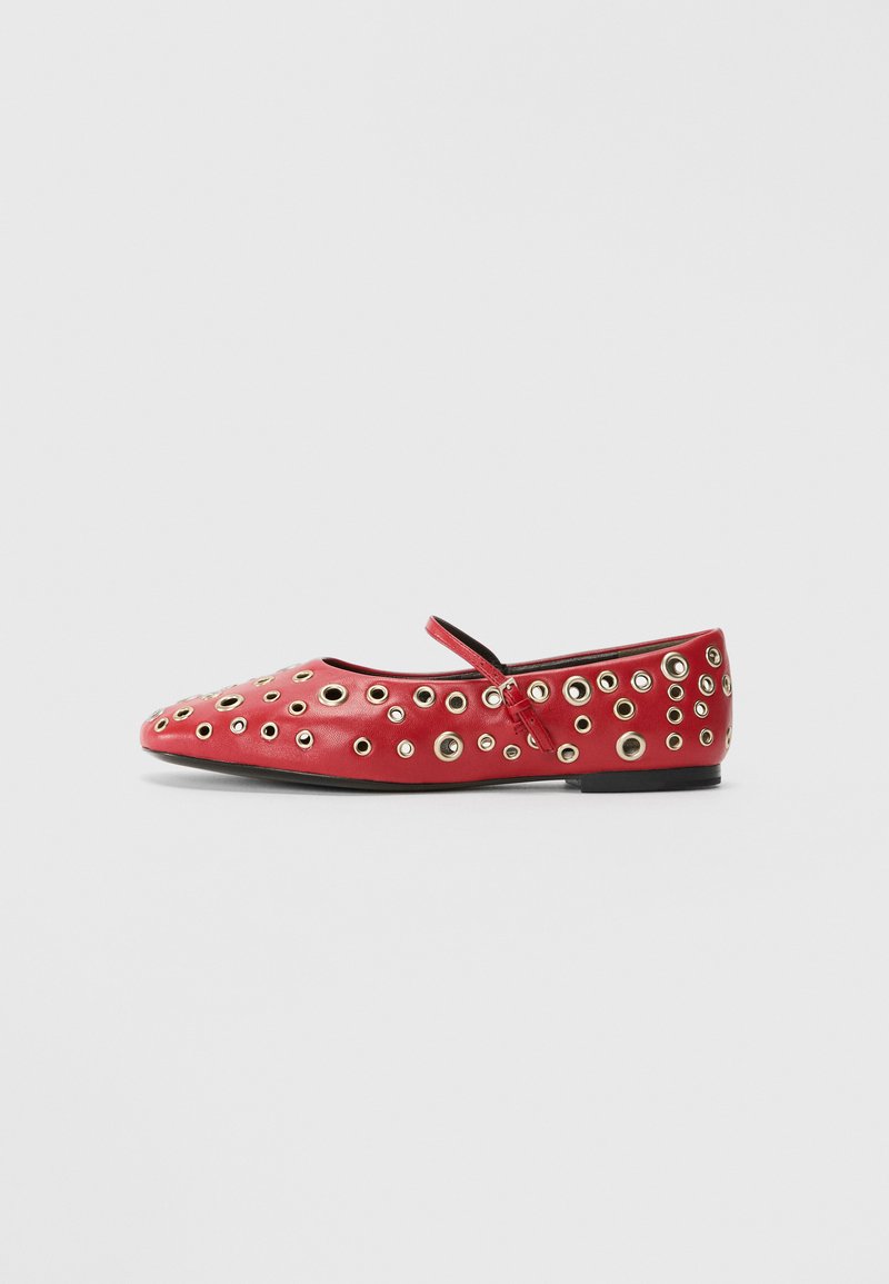 Tory Burch EYELET MARY JANE BALLET - Balerínky - tory red/silver