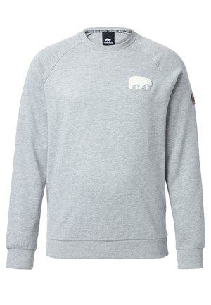 MIT FROTTEE LOGO - Sweatshirt - hellgrau