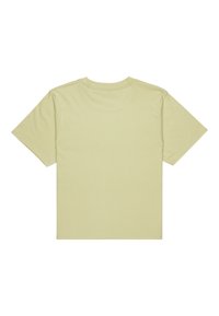 Short-sleeve t-shirt in light yellow fabric. Features a rounded neckline and smooth texture. No visible graphics or accents.
