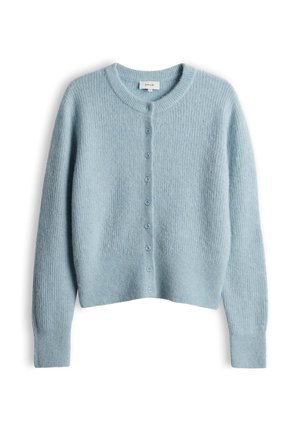 OPUS, SLIM FIT CREW NECK - Cardigan - dusty aqua