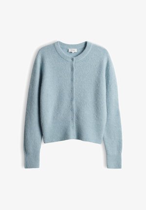 OPUS, SLIM FIT CREW NECK - Cardigan - dusty aqua