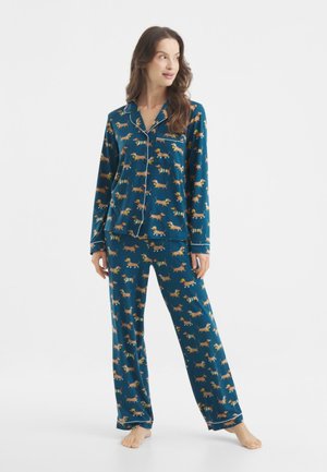SAUSAGE DOG STROLL SET - Conjunto de pijama - teal