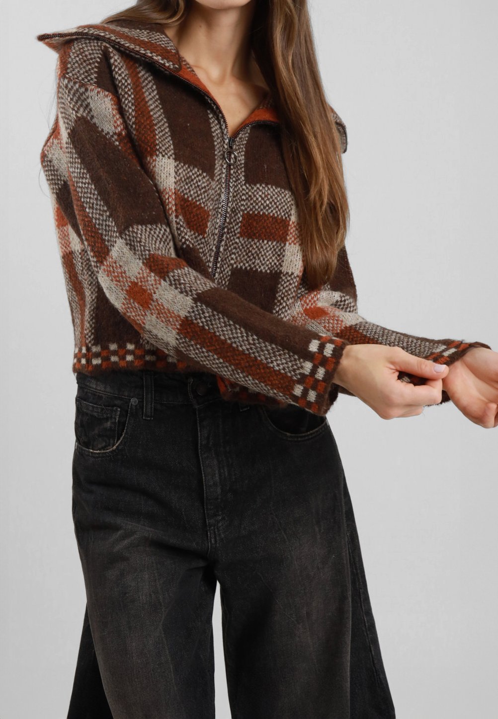 Susy Mix Cardigan marrone