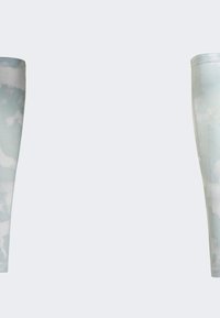 Lightweight, stretchy leg sleeves with a cloud-like pattern in soft mint green and white. Smooth texture and fitted design for comfort.