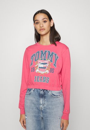 ELASTIC VINTAGE COLLEGE - Long sleeved top - deep watermelon