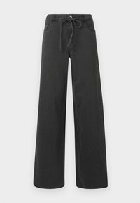 NMMAISY BELT LOOSE JEANS - Jeans Relaxed Fit - dark grey denim
