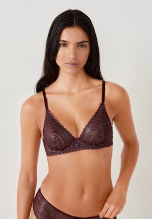 PANAMA - Balconette bra - bordeaux lurex