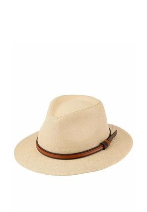 WIDE BRIM WITH BELT DETAIL - Hat - beige
