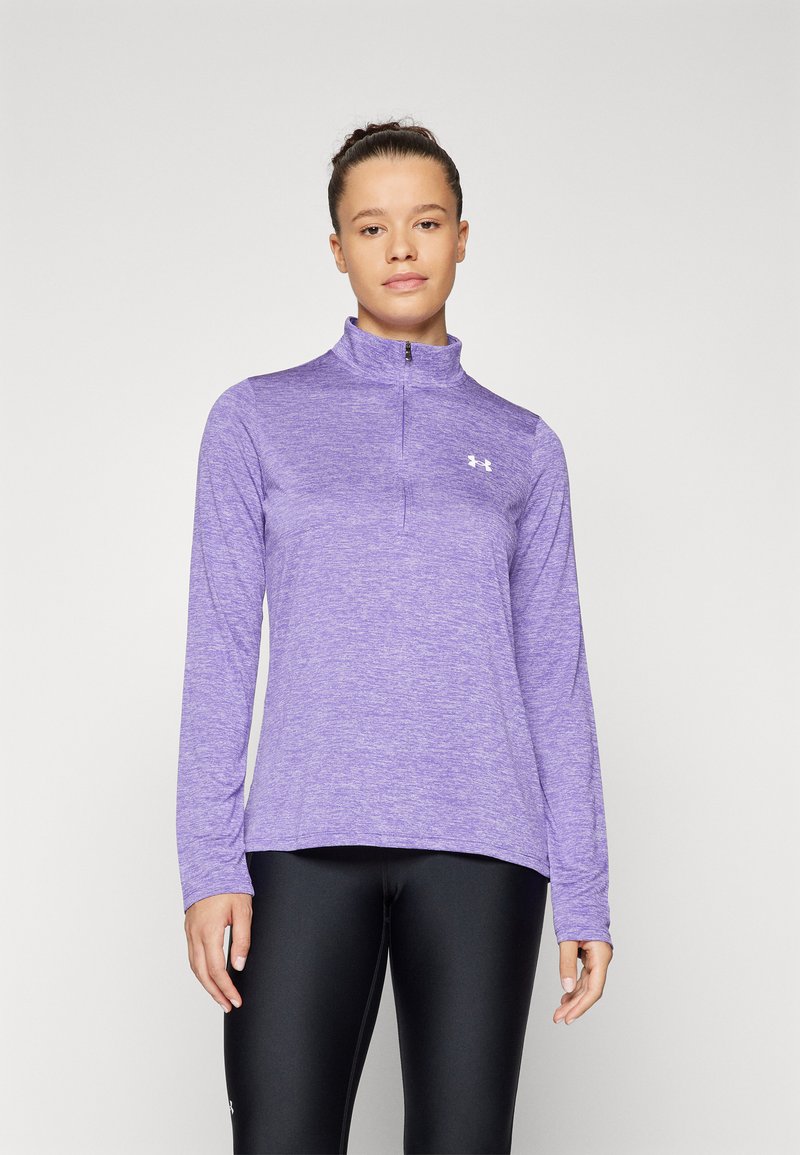 Under Armour TECH TWIST - Langærmet T-shirt - lavish/white
