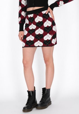 Minigonna - black burgundy