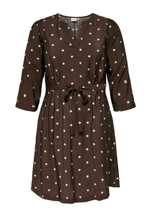 ONLY Carmakoma DRESS CARCARRIE MIDI DRESS - Vapaa-ajan mekko - coffee bean