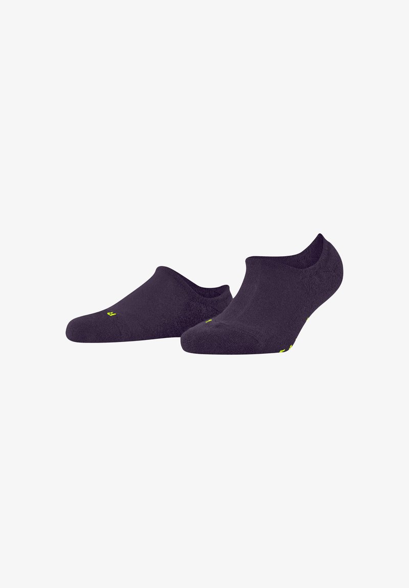 Zwarte enkelsokken van zacht materiaal met een aansluitend ontwerp. Heeft een lage snit en een klein geel logo aan de zijkant.