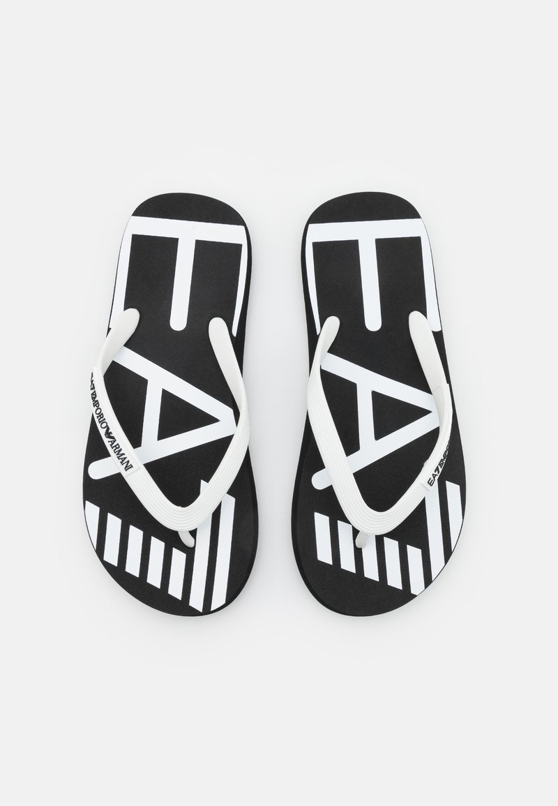 EA7 Emporio Armani UNISEX - T-bar sandals - black/white