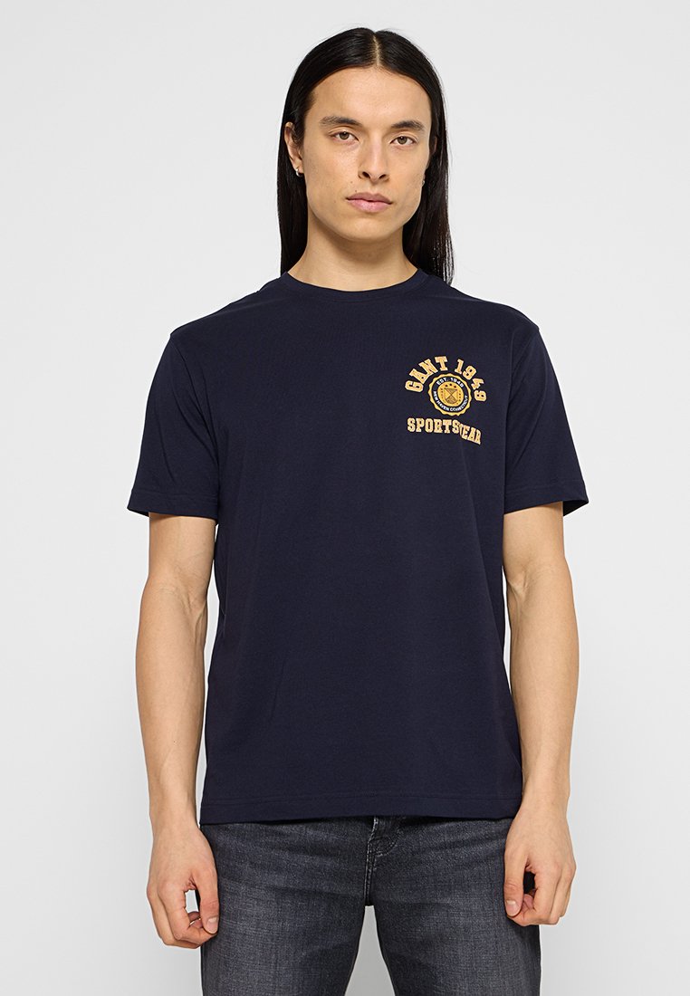 Gant T-shirt print blauw