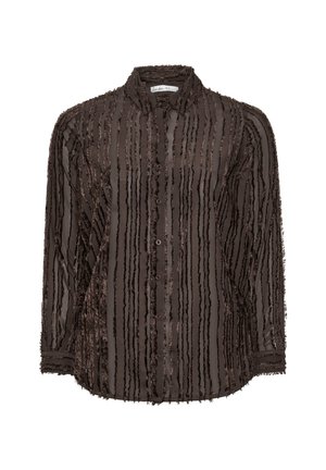Yours Clothing, PLUS SIZE BLOUSES & SHIRTS - Hemdbluse - chocolate