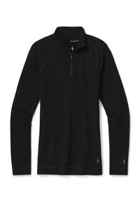 Smartwool CLASSIC THERMAL MERINO BASE LAYER 1/4 ZIP - Undershirt - black