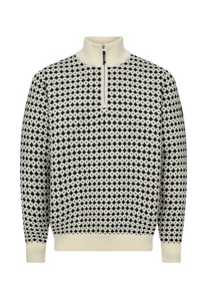 WITH ZIP  - Striktrøje - beige