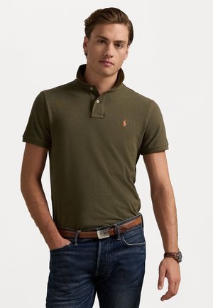 SLIM FIT MESH POLO SHIRT - Poloshirt - canopy olive
