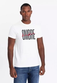 Ombre T-shirt print - white
