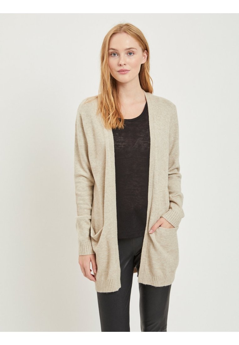 Vila Viril L/S Long Knit Cardigan Noos Damesvest - grijs - 34