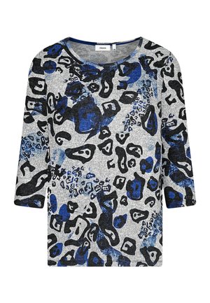 MIT ANIMAL PRINT  - Long sleeved top - grey-blue