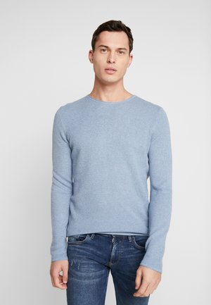 ZIGZAG STRUCTURED CREWNECK - Jersey de punto - soft light blue melange