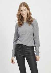 Object OBJTHESS LS O-NECK - Camisola - medium grey melange