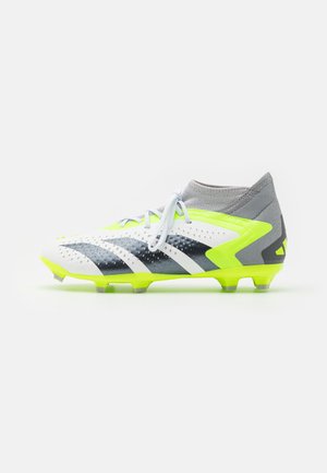 PREDATOR ACCURACY 1 - Scarpe da calcetto con tacchetti - footwaer white/core black/lucid lemon